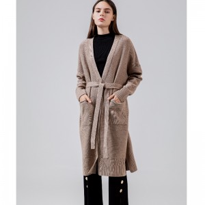 Løs, stilfuld og afslappet australsk uld cardigan65005#