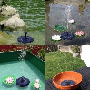 Fast Fountain Solar Birdbath Fountain, 1,4W Solar Panel Kit Vandpumpe Solar Powered Floating Fountain Kit Solar Vand Fountain
