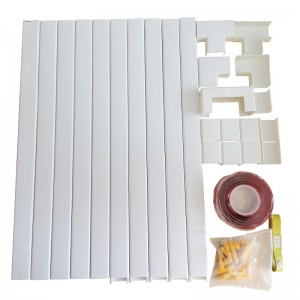 PVC kabel trunky concealer væg ledning dækker kabel racebane økonomisk kabel hider til hukender ledninger plastkabel cover væg