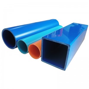 Plastkasseafsnit PVC-firkantet Hollow Tube Plastic Ekstruderingsrør Rektangulært formet Polyvinylchlorid Square Tube til sæbe ManufaCuter