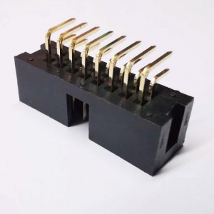 2x8p 2.54mm pitch højre vinkel dip box header kvindelig stikkontakt