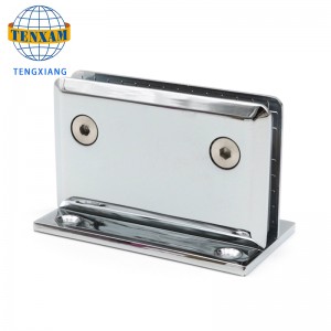 Badeværelse klip bruser værelse hardware tilbehør glas dør klip hængsel zink legering glas klip bruser rum hængsel 180 grader