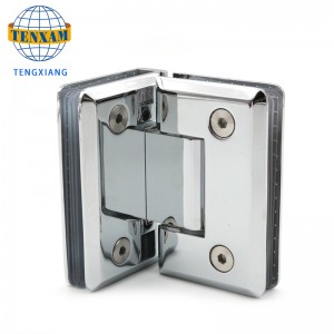 90 graders show glasdør hængsel rustfrit stål badeværelse klemme