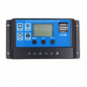 PWM Solar Charger Controller 60A 50A 40A 30A 20A 10A 12V 24V Batterioplader LCD Dual USB Solar Panel Regulator Max 50V PV input