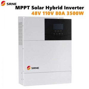 SRNE MPPT Solar Hybrid Charge Inverter 80A Controller Max 3500W Pure Sine Wave Inverter 48V 110V PV Volt 145V 50Hz 60Hz OFF-GRID