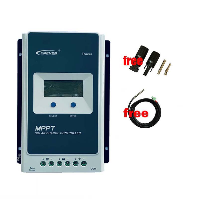 Epever MPPT Solar Charge Controller 12V 24V 10A 20A 30A 40A Bly-Acid Lithium Battery Solar Regulator LCD Display Max 100V