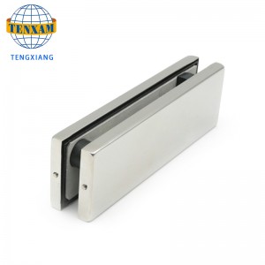 Høj kvalitet rustfrit stål glasdør klem patch montering til kontor