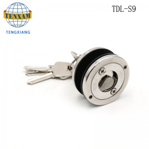 Højkvalitets glidende glasdørlåse med låsecylinder