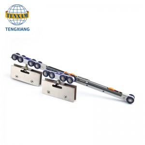 Møbler tilbehør guide spor hardware træ skydedør rulle med 8 hjul