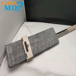 JASON NY Gratis håndvask, rustfrit stålstangmikrofiberrensemoppe til rengøring af husholdninger (JS-B2009)