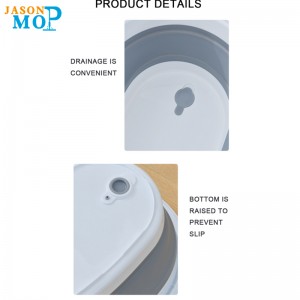 Jason Foldbar Silica Gel Bucket med håndtag Bilvask Fishing Bucket Foldbar vandtank og pladsbesparende moppespand