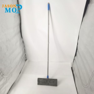 Jason høj kvalitet aluminium mop mikrofiber rustfrit stål stang forlænget flad mopp gulv rengøring