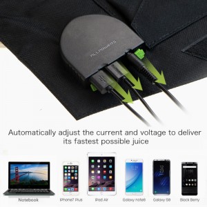 Folding solpanel 18V 100W bærbar udendørs sol oplader til camping