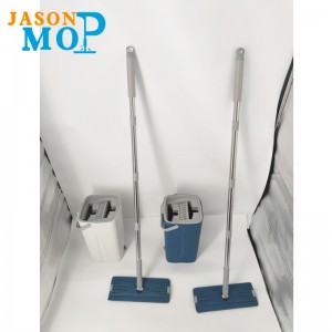 2021Ny rustfrit stål aftageligt pole håndtag MOP til klemme flad rengøringsmop med bucket system cover
