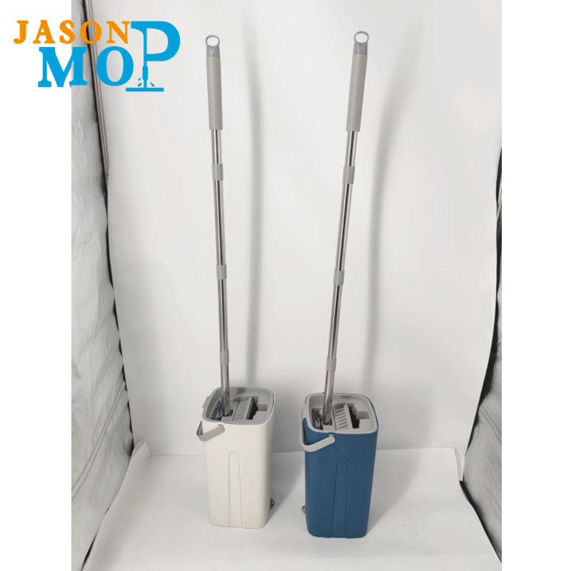 2021Ny rustfrit stål aftageligt pole håndtag MOP til klemme flad rengøringsmop med bucket system cover