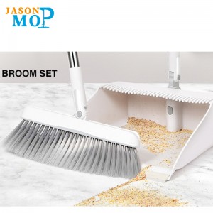 Miljøvenlige Hus Rengøringsværktøjer Lang håndtag Broom og Dustpan Set