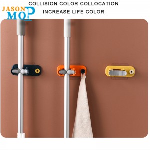 JASONnyt design multifunktionelt hjemmekøkken vægmonteret moppe og kostholder med klistermærke