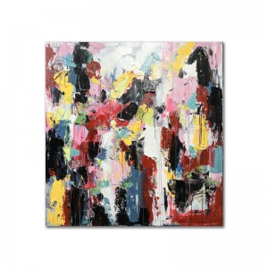 Factory Wholesale Colorful Costom Håndmalet Akryl Maleri Wall Decor Abstrakt Artwork Canvas Olie til stue