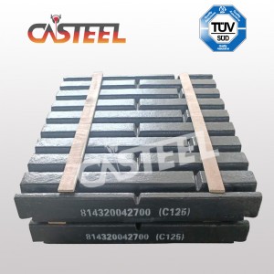 Lokomo C125b kæbeknuser dele, plade kæbe fast, kæbe bevægelig