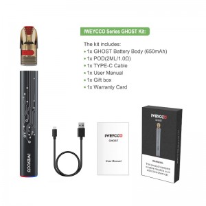 IWEYCCO Ghost Vape 650MAH 12W POD KIT Elektronisk cigaret 2ml patronfodsport til dig