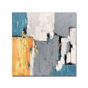 Nyt design helt hånd malet guld folie væg kunst abstrakt lærred olie maleri på lærredsled