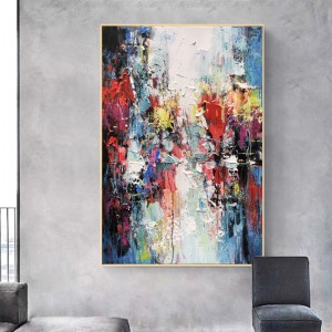 Håndlavet simpel abstrakt håndmalet indgang olie maleri hjem dekorativ kunst arbejde på lærred