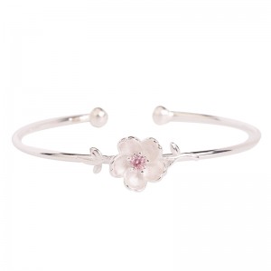 Elegant Personlighed Kirsebær Blossom Silver Armbånd