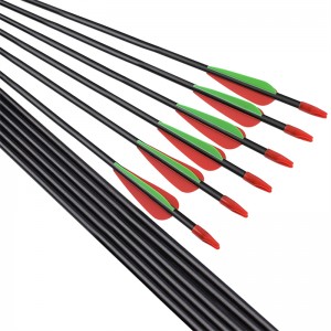 Elong Outdoor 114478 ID5MM 28inch Fiberglass pil Streamline TPU Vane til bueskydningsmålet