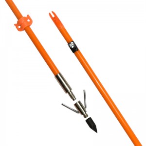 110021-OG Elong Outdoor Od8mm 32inch Bowfishing Arrow Fiberglass Skaft Bueskydning Fiskeri ved hjælp af