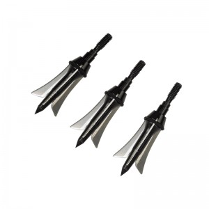 Nika Bueskydning 15B022 3 Blades Broadhead med rustfrit stål Blades Crossbow Hunting Arrowheads
