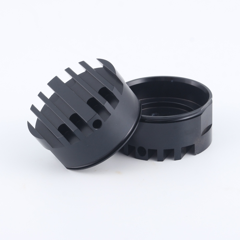 Brugerdefineret ekstrudering CNC bearbejdning anodiseret runde aluminium varme vask aluminium sort LED profil heatsink