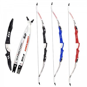 Nika bueskydning 68 tommer bue med 25 tommer magnesiumlegeringsstiger til bueskydning Recurve Bow Target Practice