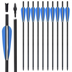 Elong Outdoor 110045 OD8.8mm 17inch Rollfiberglass Bolt TPU Vanes Archery Crossbow Bolts
