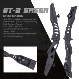 Nika Archery 210003 17inch ILF Ambidextrous Recurve Bow Riser til CS Archery Tag Sports udendørs spil