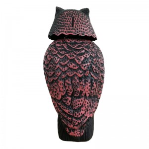 REALISTISK BIRD Scarmer Plastic Owl Scarecrow med roterende hoved og lyd til haveværfts fugleafvisende udendørs skadedyrsbekæmpelse