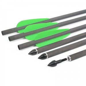 Elong Outdoor 113003-02 Airgun 26.37inch Carbon Bolt Plastic Vane Archery Crossbow Arrow Shooting