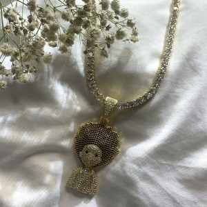 Zircon Solid Explosive Head Hip Hop Halskæde