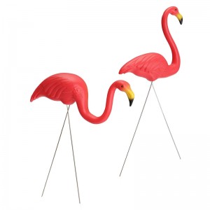Pink flamingo plast yard garden græsplæne kunst ornamenter retro legetøj indretning