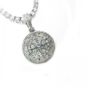 Bling bling vedhæng halskæde 18k guldplettede mænds og kvinders hip hop smykker