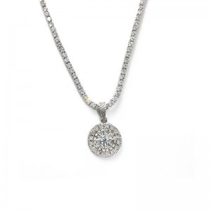 Bling bling vedhæng halskæde 18k guldplettede mænds og kvinders hip hop smykker