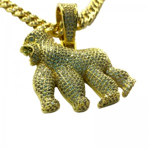 Personlighed King Kong Roaring Gorilla Zircon Pendant