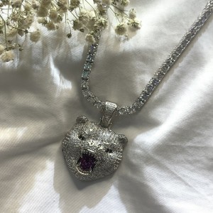 Hip-Hop indlagt Zircon Pendant Tiger Pendant