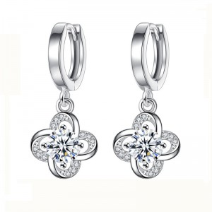 Fire bladkløver øreringe