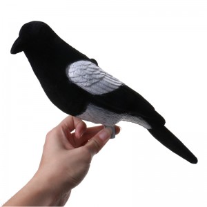Plast flocked magpie decoy agn skydespil conoying jagt decoy fugl til udendørs jagt tilbehør