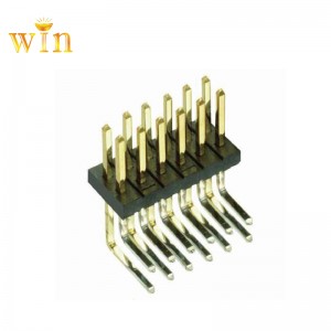 2x5p dobbelt række højre vinkel pin header stik