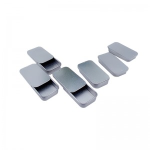 Rektangulær tin boks (60mm * 30mm * 11mm) glideboks