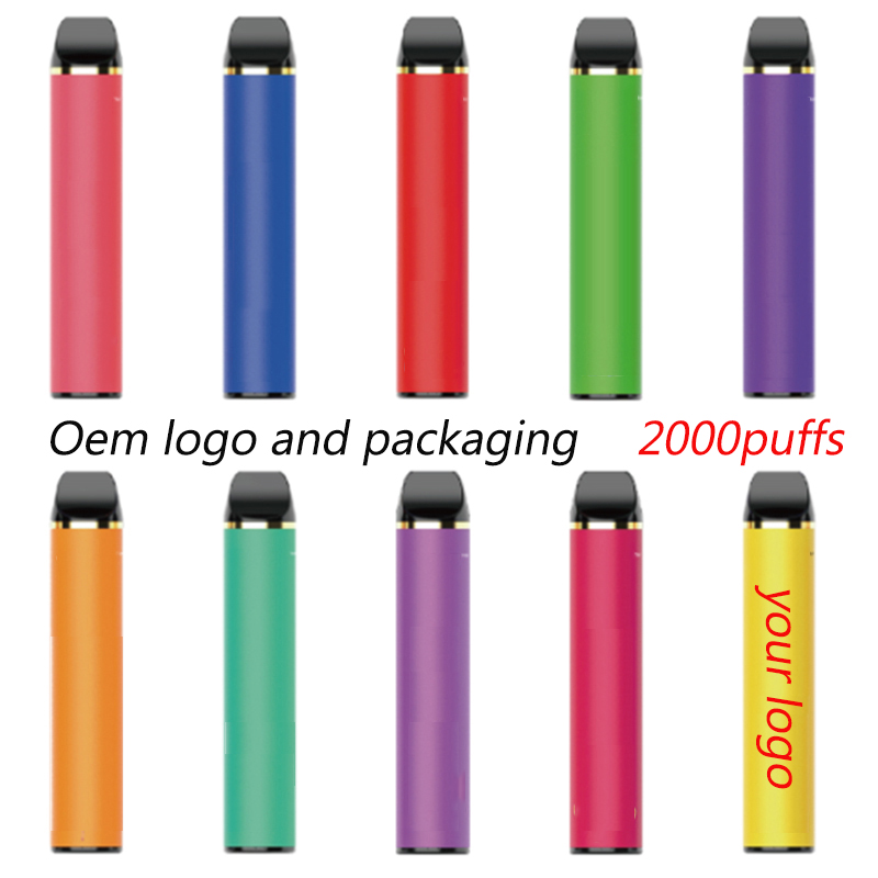OEM Disposable Vape Pen Custom Logo Tilpasset Disposable E cigaretter