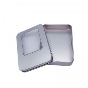 Rektangulær tin boks (115mm * 85mm * 22mm)