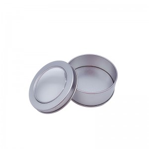 Frosted Paper Clip Tin Can med LID 65 * 30mm