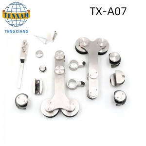 Hot Sale Produkter Hængende hjul Rustfrit stål Glas Dør Track Roller Skydedør System